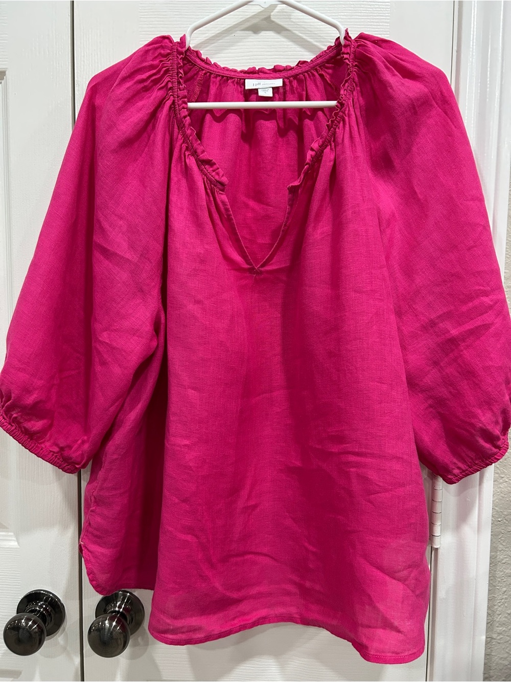 J. Jill Fuchsia Peasant Tunic - Love Linen
